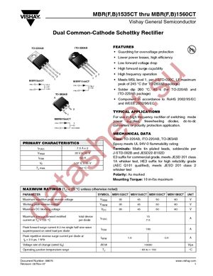 MBRB1545CTTRL datasheet  